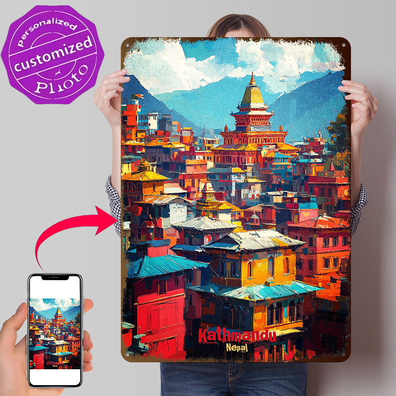 Home Decor Kathmandu - 카트만두 아트 3D 프린팅 질감 포스터