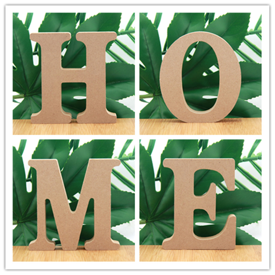 Home Decor On Sale - 1pc 10cm 나무 색 나무 문자