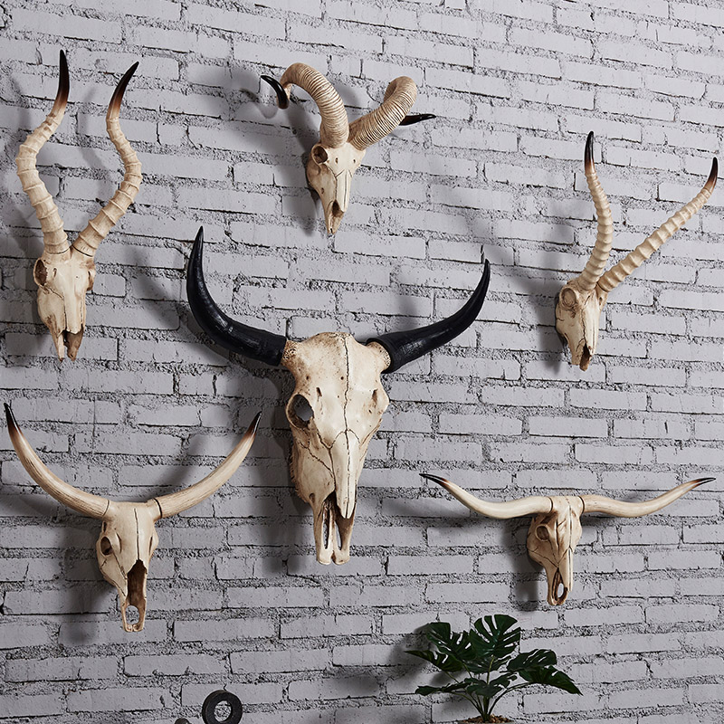 Home Decor On Sale - 인공 암소 두개골 양 두개골 벽