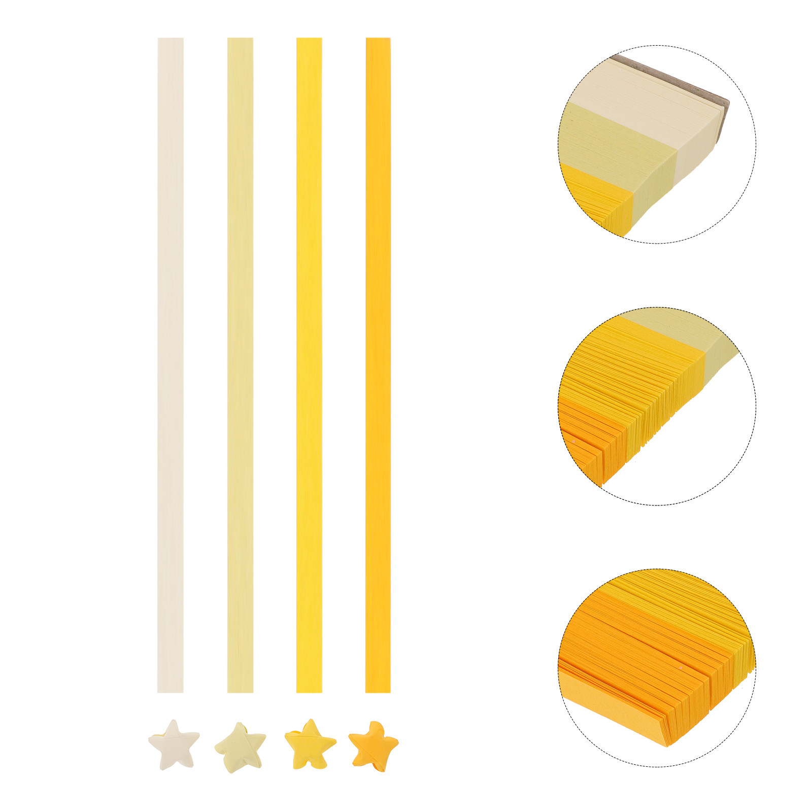 Home Decor Yellow - 5400개 노란색 그라데이션 양면 종이접기 별