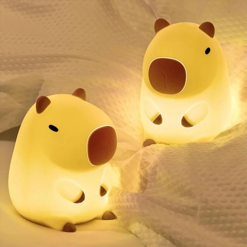 Home Decor On Sale - 귀여운 애완동물 카피바라 무드등 만화 실리콘