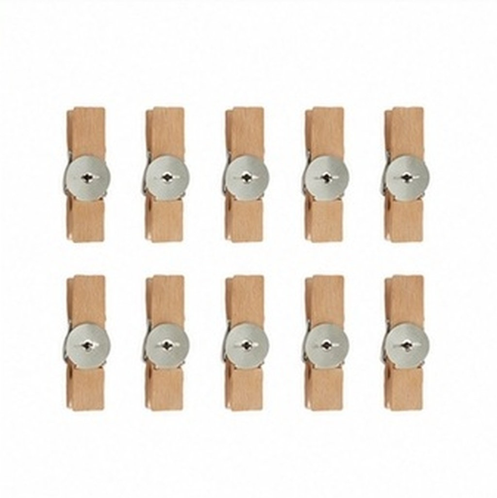 Home Decor Store - 50개입 고급 나무-금속 사진 클립, 가정용
