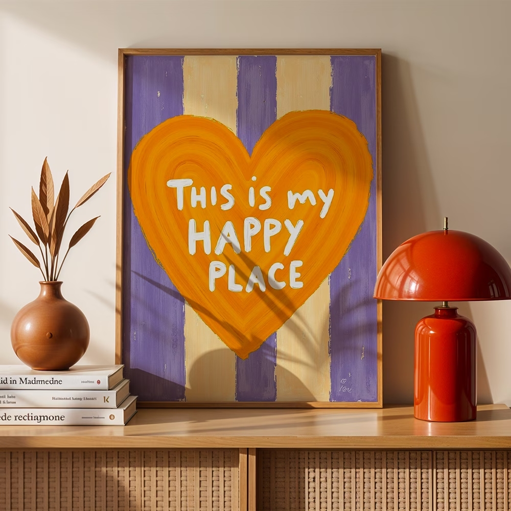 Home Decor Retro - 현대적이고 복고풍적인 스타일의 '이곳은 나의 행복한