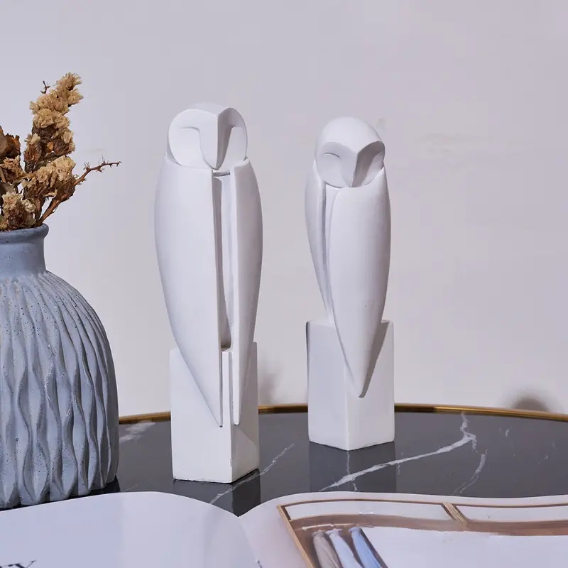 Home Decor On Sale - 미니멀리스트 올빼미 동상 조각 동물 장식