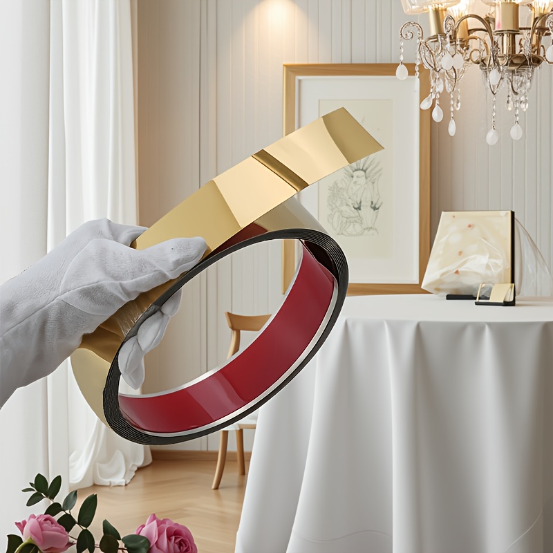 Home Decor Minimalist Style - (15미터) 자체 접착식 스테인리스 스틸 스트립,