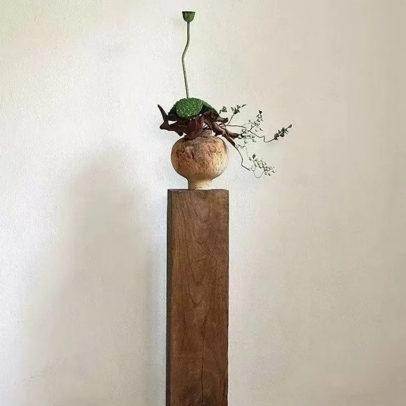 앤티크한 느낌의 나무 기둥형 화병, 사각형 와비사비 스 - Home Decor Minimalist Style 리뷰 및 가격