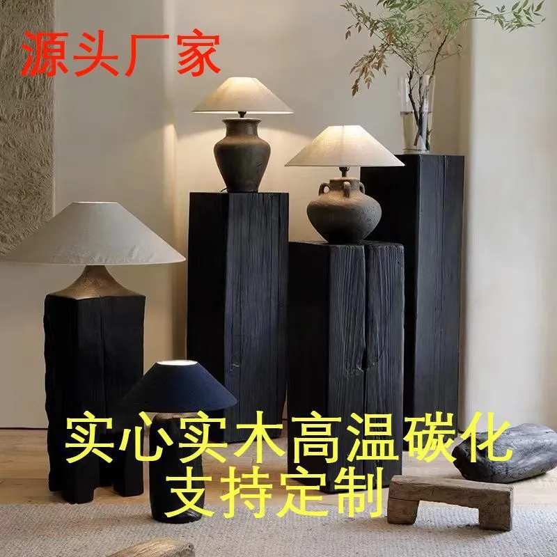 앤티크한 느낌의 나무 기둥형 화병, 사각형 와비사비 스 - Home Decor Minimalist Style 리뷰 및 가격