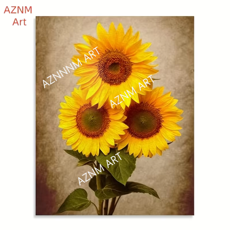 1/3PCS 데코 해바라기 캔버스 벽 예술 세트, 빈티 - Home Decor Minimalist Style 리뷰 및 가격