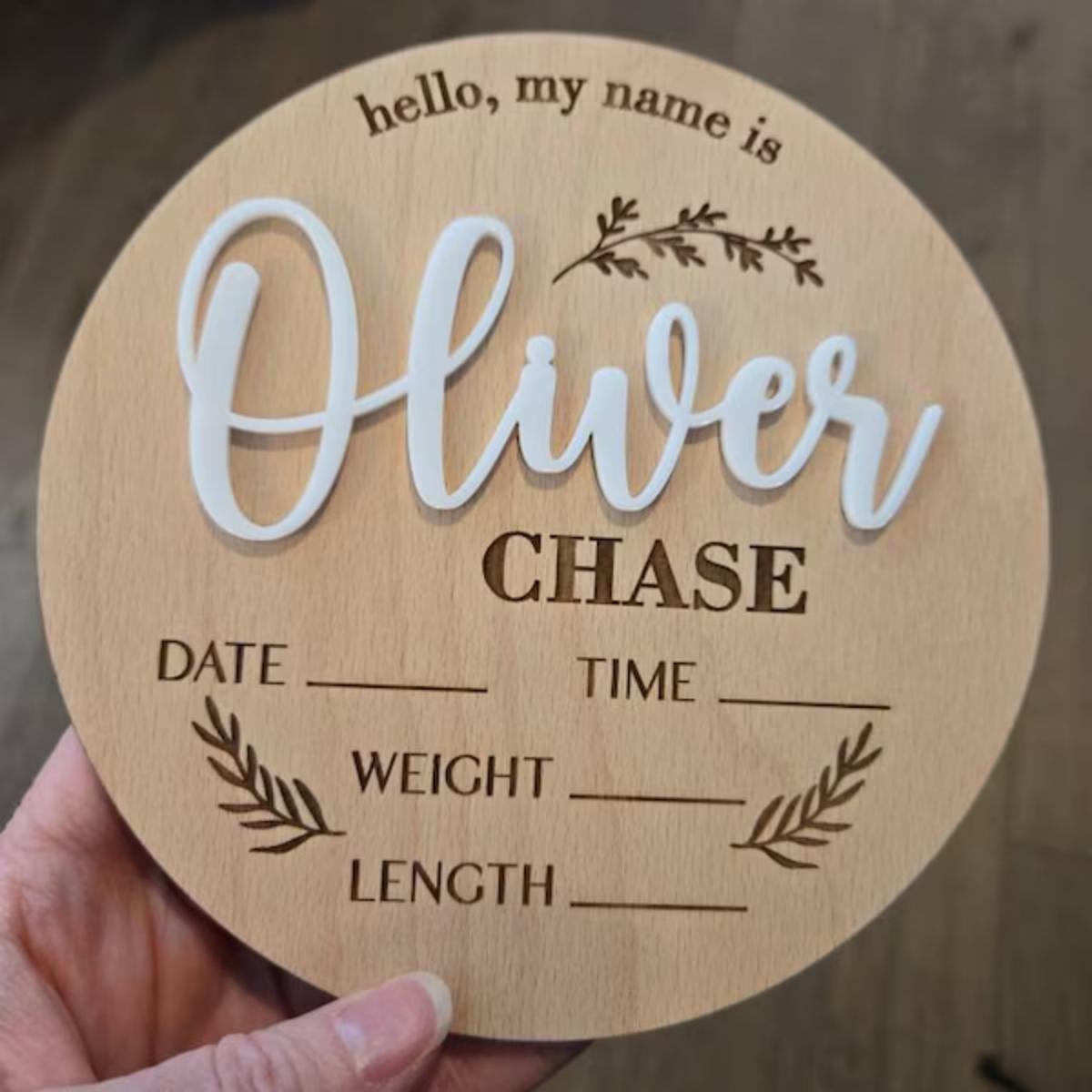 1Pc 맞춤형 아기 발표판 나무 이름표, 가정실 사무실 - Home Decor For Wedding 리뷰 및 가격