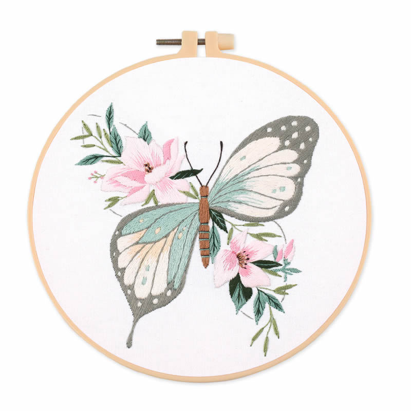 1개 20X20CM 7.87인치 자수 나비 키트, 초보 - Home Decor Kit 리뷰 및 가격