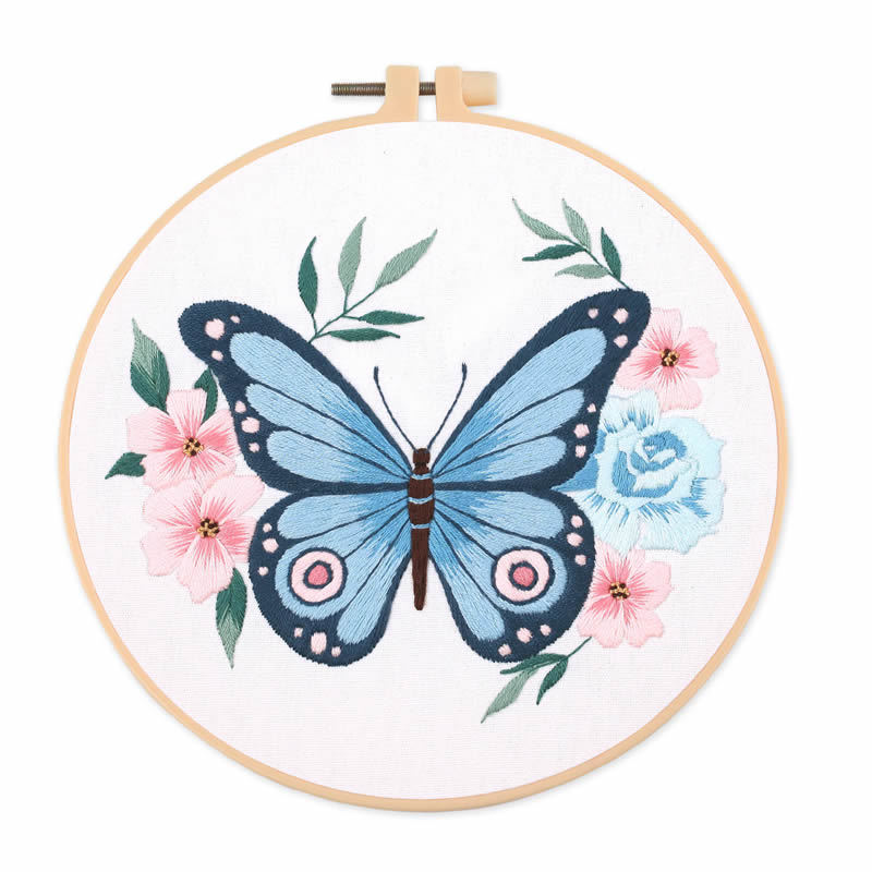 1개 20X20CM 7.87인치 자수 나비 키트, 초보 - Home Decor Kit 리뷰 및 가격