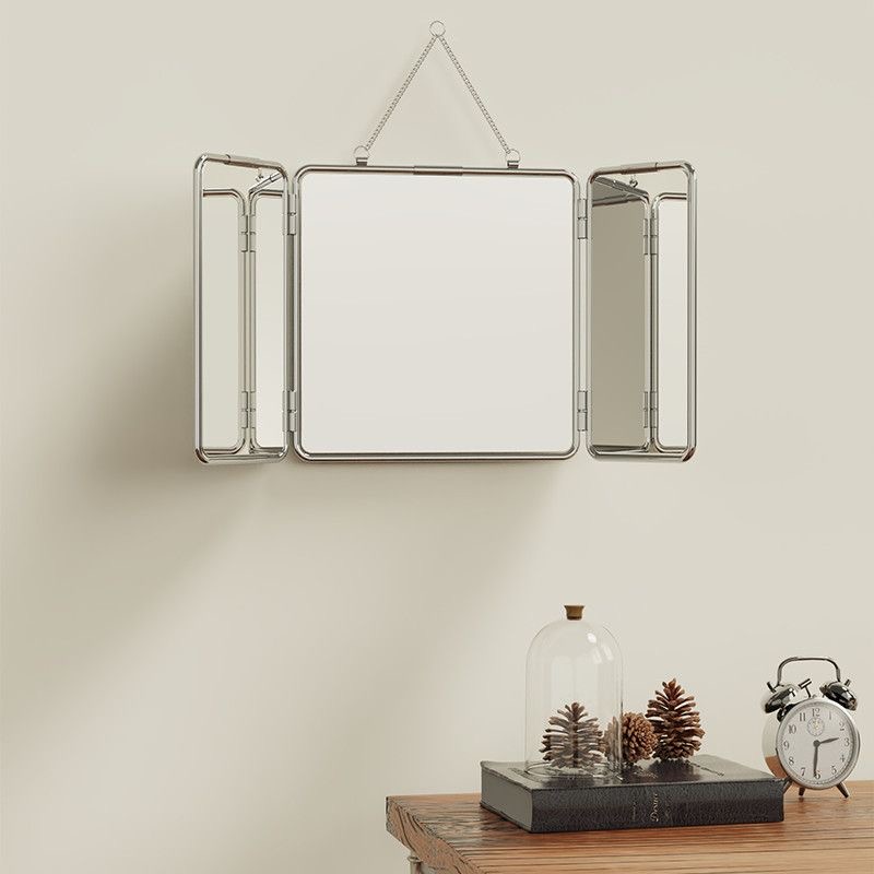 인스 스타일 사각형 삼단 접이식 벽걸이 거울 금속 스테 - Home Decor Minimalist Style 리뷰 및 가격