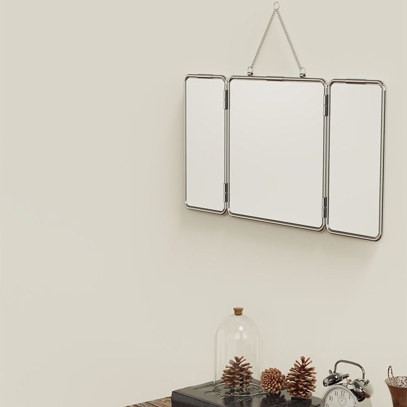 인스 스타일 사각형 삼단 접이식 벽걸이 거울 금속 스테 - Home Decor Minimalist Style 리뷰 및 가격