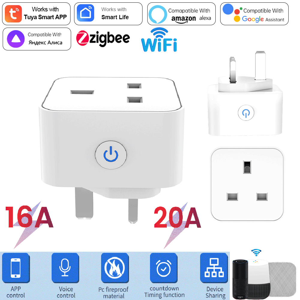 Tuya 스마트 소켓 16A/20A WiFi 또는 Zi - Home Decor Uk 리뷰 및 가격
