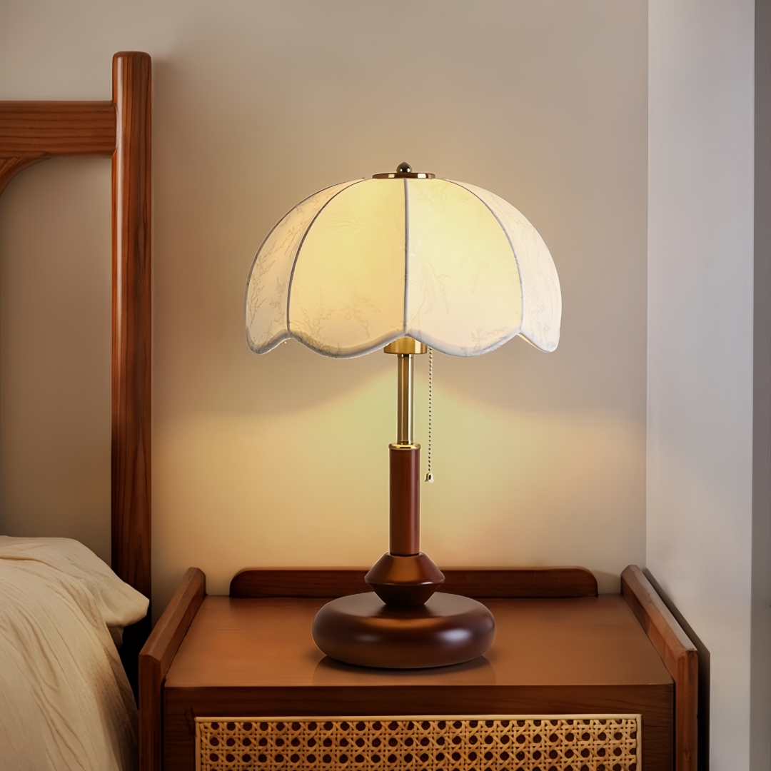 빈티지 스캘럽 돔 테이블 램프, 침실 협탁, 서재, 현 - Home Decor Retro 리뷰 및 가격