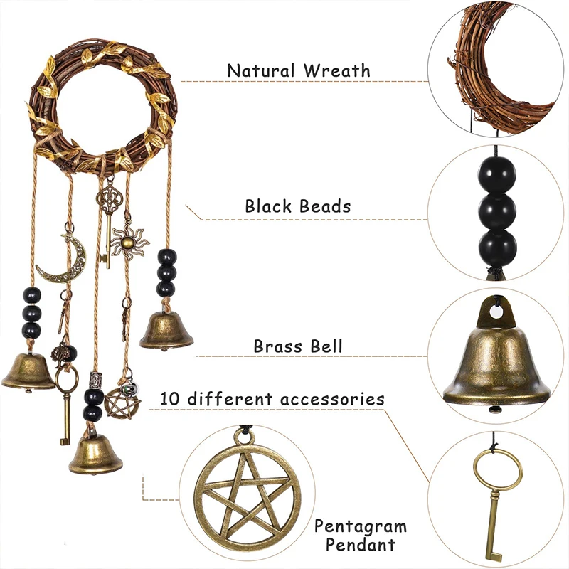 보헤미안 스타일 바람 종소리 장식, 수제 위커 화환 장 - Boho Wind Chimes 리뷰 및 가격