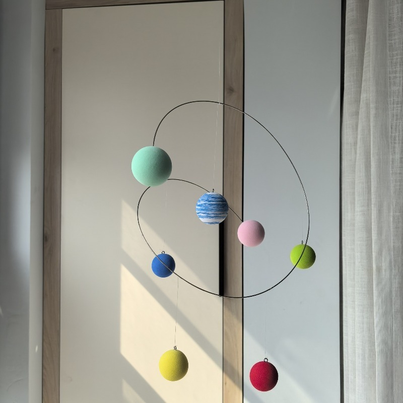 창의적인 7색 볼 몬테소리 펜던트, 모던 미니멀리스트  - Home Decor Minimalist Style 리뷰 및 가격