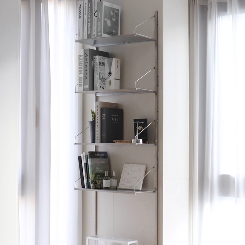‌ 산업 스타일 스테인리스 스틸 벽 책장 미니멀리스트  - Home Decor Minimalist Style 리뷰 및 가격