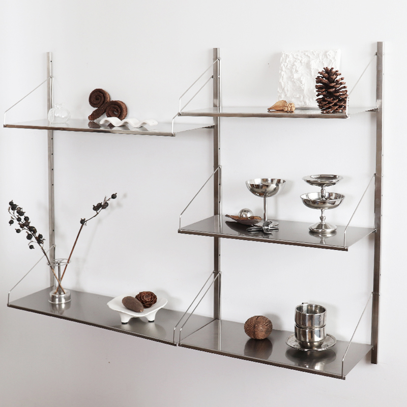 ‌ 산업 스타일 스테인리스 스틸 벽 책장 미니멀리스트  - Home Decor Minimalist Style 리뷰 및 가격