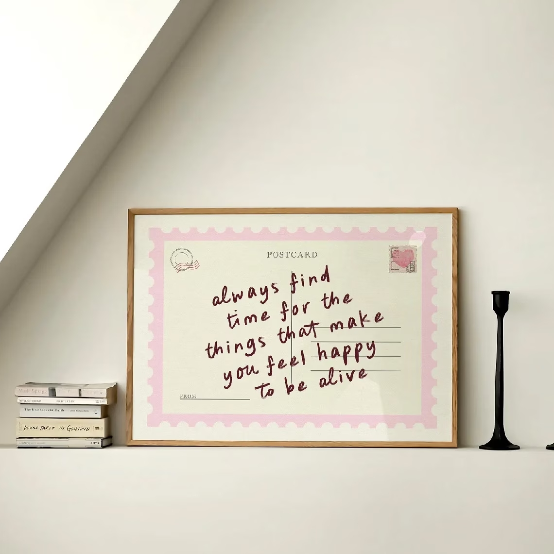 시간을 보내도록 장려하는 복고풍 엽서 벽 예술 인쇄 캔 - Home Decor Retro 리뷰 및 가격