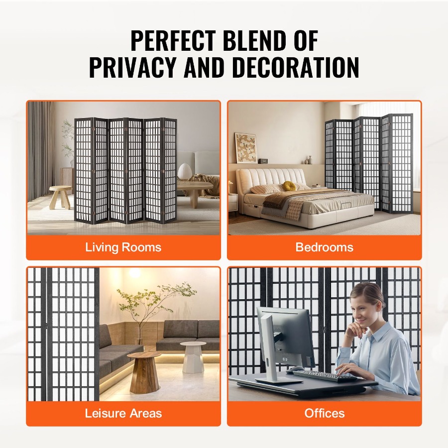 6패널 일본식 룸 디바이더 접이식 프라이버시 스크린 실 - Room Divider Screen 리뷰 및 가격