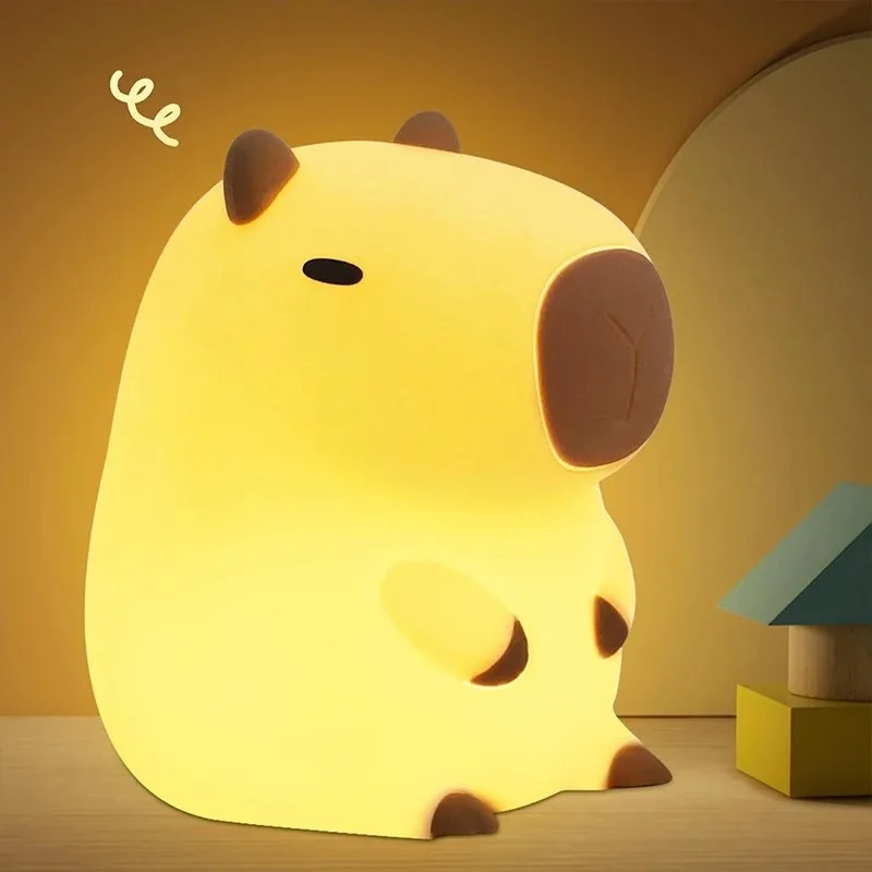 귀여운 애완동물 카피바라 무드등 만화 실리콘 창의적인  - Home Decor On Sale 리뷰 및 가격