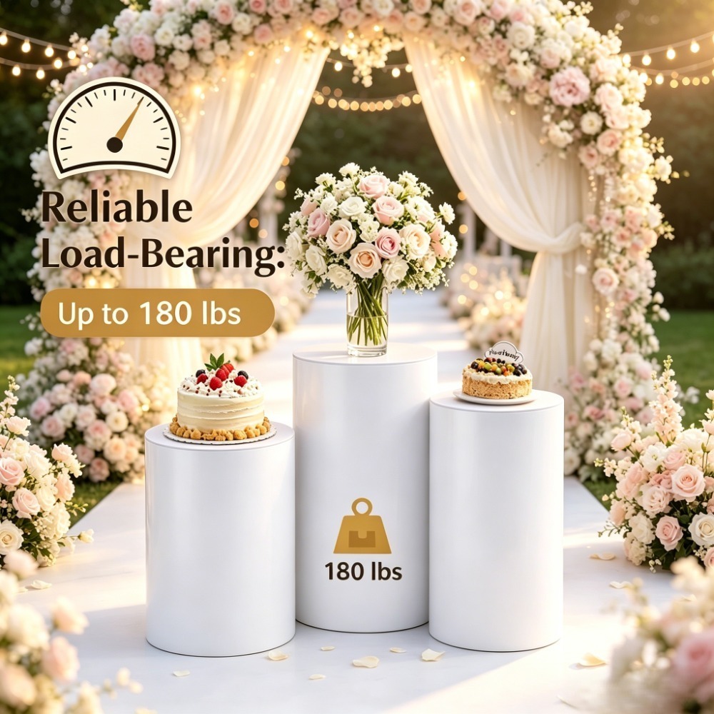 3/5개입 흰색 원형 받침대, 웨딩 파티용 원형 기둥, - Home Decor For Wedding 리뷰 및 가격