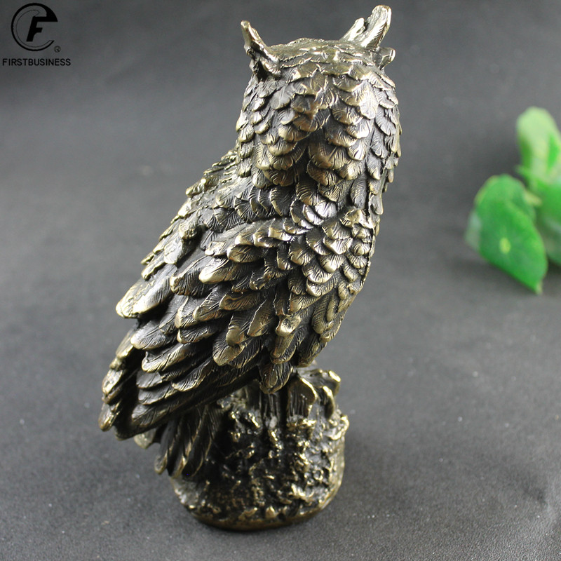 골동품 황동 스탠딩 올빼미 큰 피규어, 레트로 구리 동 - Home Decor On Sale 리뷰 및 가격