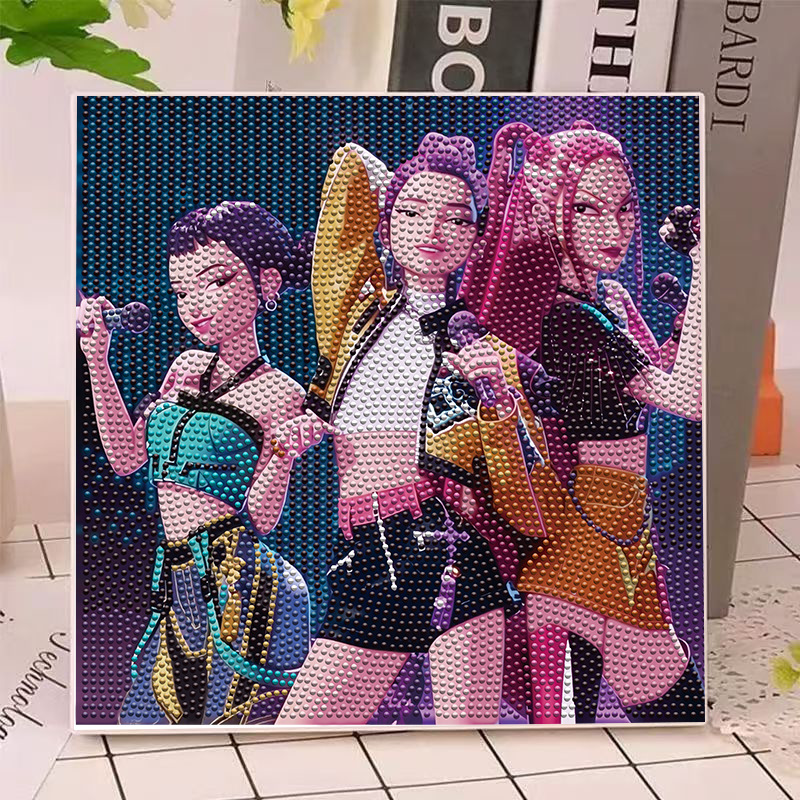애니메이션 헌터즈 걸스 루미 밀라 조이 다이아몬드 페인 - Home Decor Kit 리뷰 및 가격