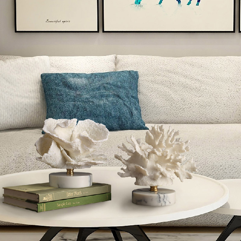 북유럽 스타일 인조 산호 레진 장식품, 거실 TV 캐비 - Home Decor Minimalist Style 리뷰 및 가격