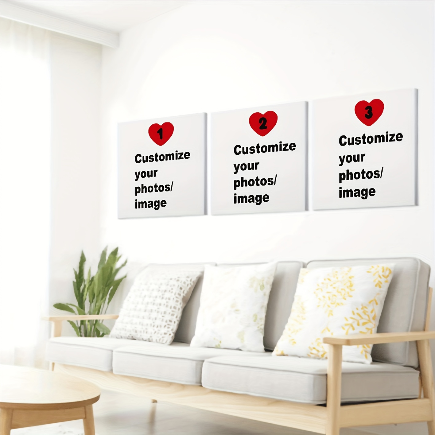 3개 세트 맞춤형 사각 캔버스 포스터 개인화된 커플 가 - Home Decor Kit 리뷰 및 가격