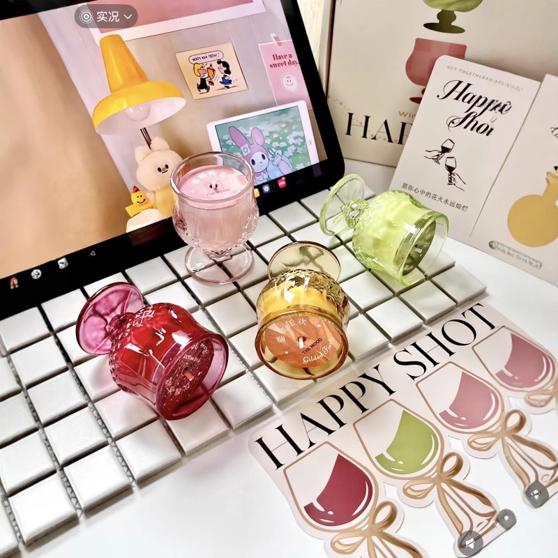 향초 선물 세트 와인잔 모양 4가지 향 오래 지속되는  - Home Decor Kit 리뷰 및 가격