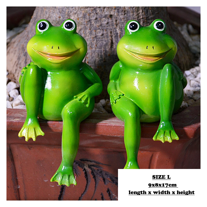 2 개/대 귀여운 수 지 앉아 개구리 동상 야외 정원  - Home Decor Store 리뷰 및 가격
