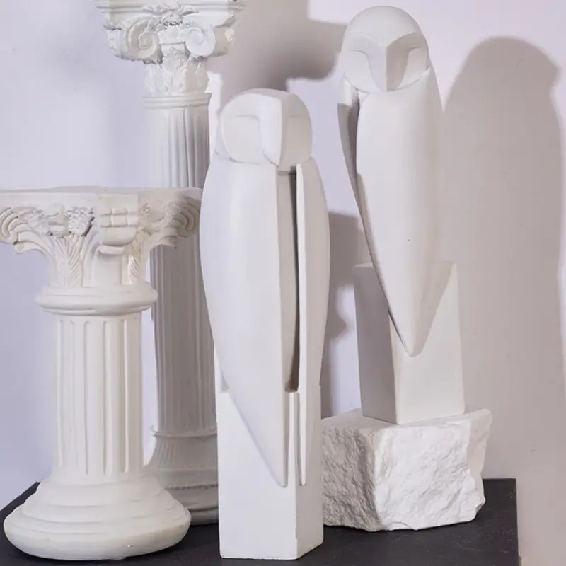 미니멀리스트 올빼미 동상 조각 동물 장식 인형 책장에  - Home Decor On Sale 리뷰 및 가격