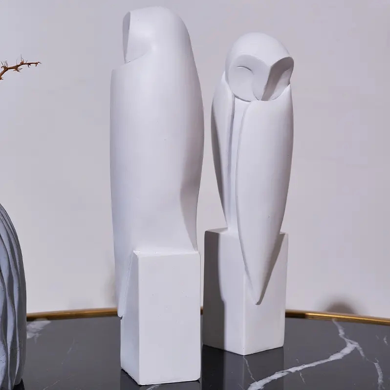 미니멀리스트 올빼미 동상 조각 동물 장식 인형 책장에  - Home Decor On Sale 리뷰 및 가격