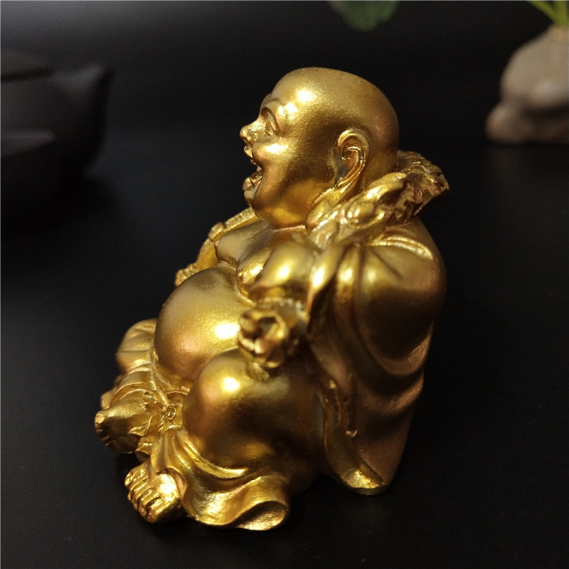 황금 앉아있는 풍수 Maitreya 부처상, 웃는 부처 - Home Decor On Sale 리뷰 및 가격