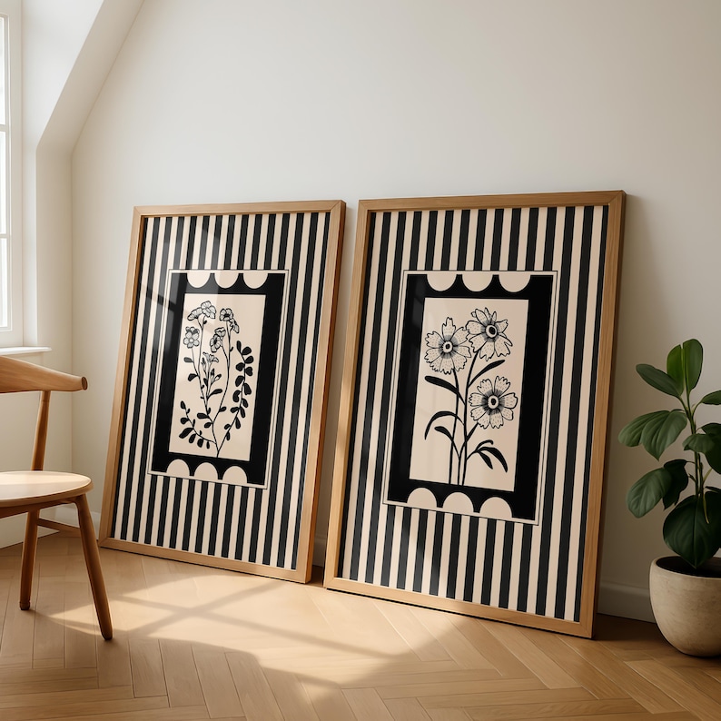 2개 세트 보헤미안 스타일 식물 아트 캔버스 프린트 미 - Home Decor Minimalist Style 리뷰 및 가격
