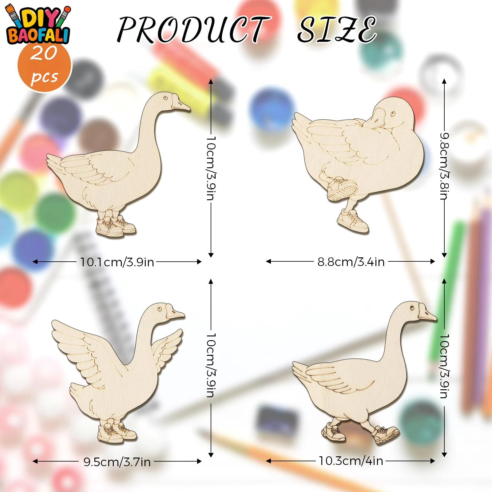 20개 미완성 목재 공예 세트 4종 거위 장식품 목재  - Home Decor Kit 리뷰 및 가격