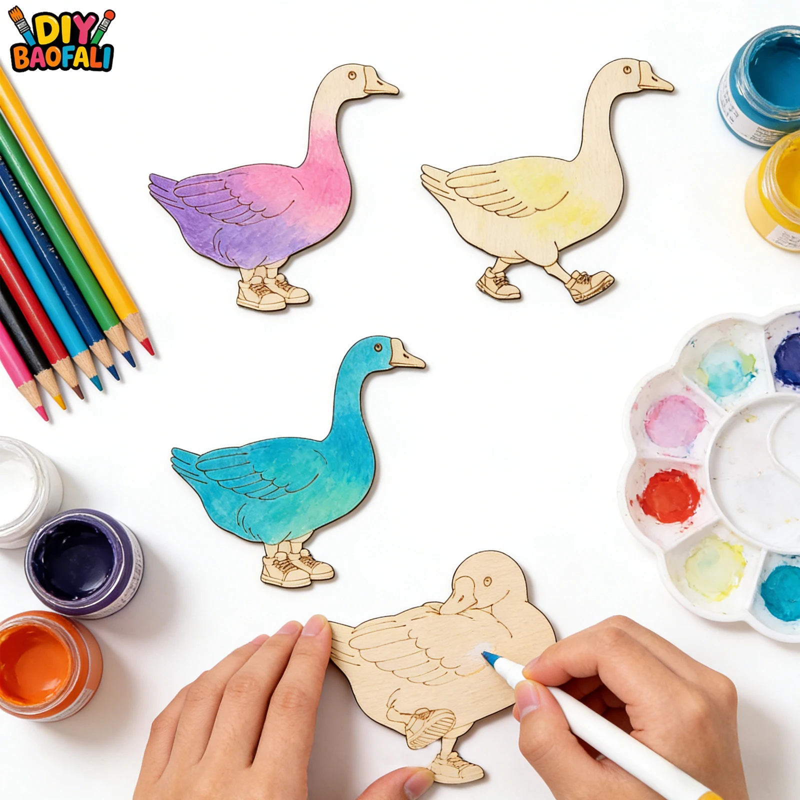 20개 미완성 목재 공예 세트 4종 거위 장식품 목재  - Home Decor Kit 리뷰 및 가격