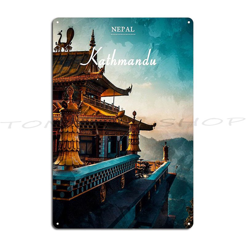 카트만두 네팔 여행 금속 간판 시네마 홈 플레이트 벽  - Home Decor Kathmandu 리뷰 및 가격